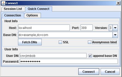 LDAPBrowser/Editor secure connect