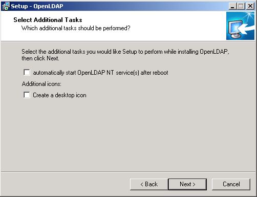 OpenLDAP Install screen 2