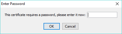 Security viewer - Certificate password