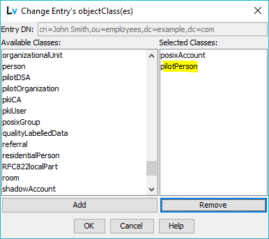 Change ObjectClass - base object