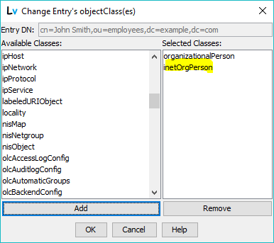 Change ObjectClass extended