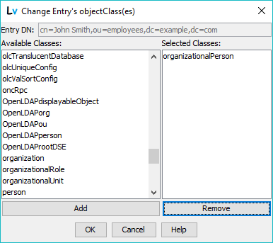 Change ObjectClass extend