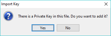Client Keystore - import key