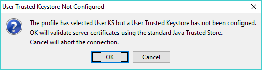 User's Trusted Keystore - Connection Profile requires deleted keystore keystore