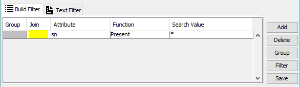 Search Filter - example 1 - single expression