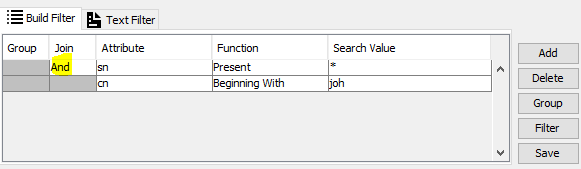Search Filter - example 2 - combined expressions