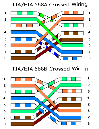 Ethernet Cable Wiring on We Use Red For Crossed Cables  Or More Commonly Now A Red Heat