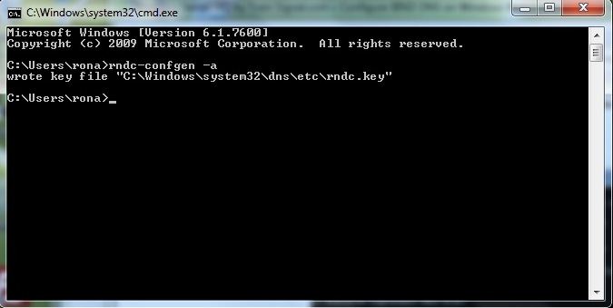 Windows 7 rndc-confgen