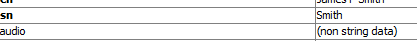 Audio editor - table attribute example