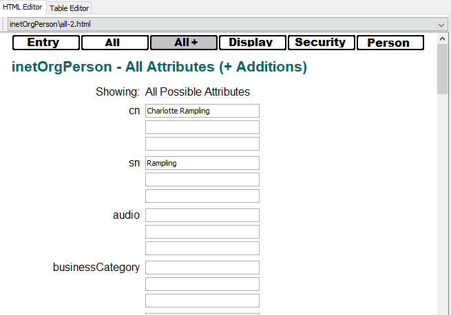 HTML Editor - Form Adding Attributes