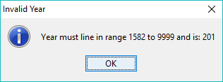 Generalized Time Editor - invalid year