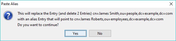 Paste Alias Confirm
