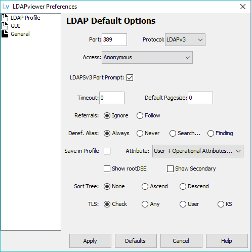 Preferences - LDAP