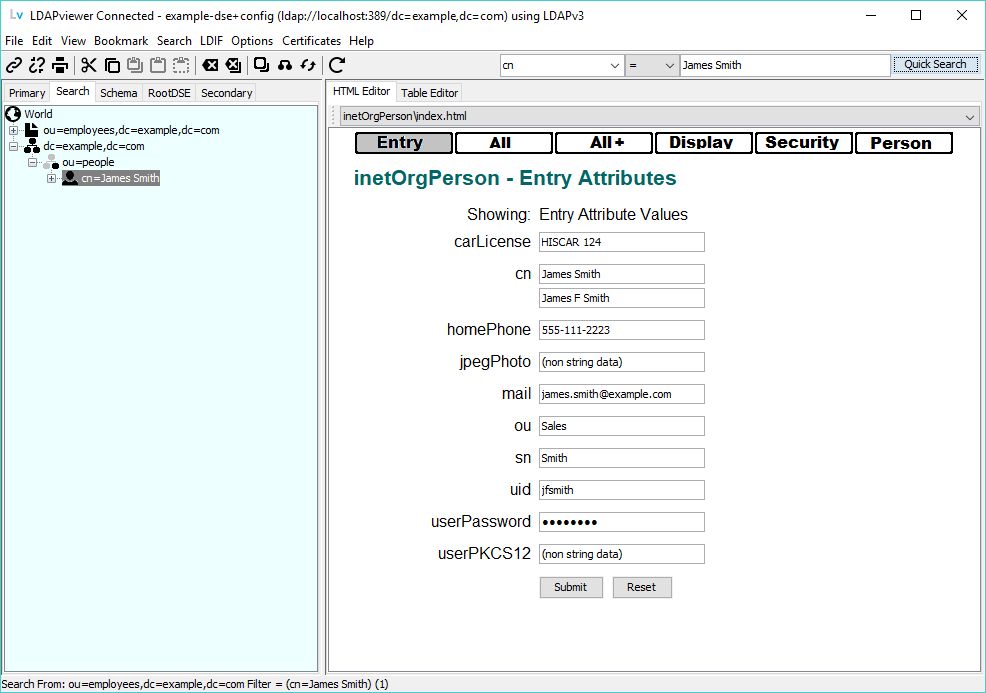 Search DIT - alias handling