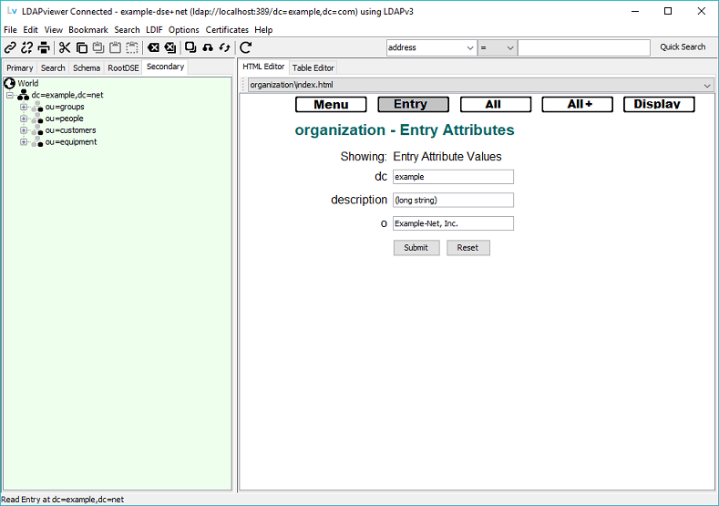 Secondary DIT Tree - initial