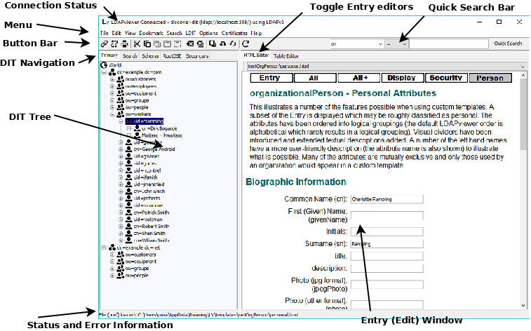 LDAPviewer Window