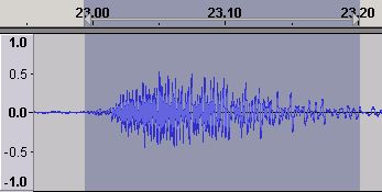 Time Domain waveform using Audacity